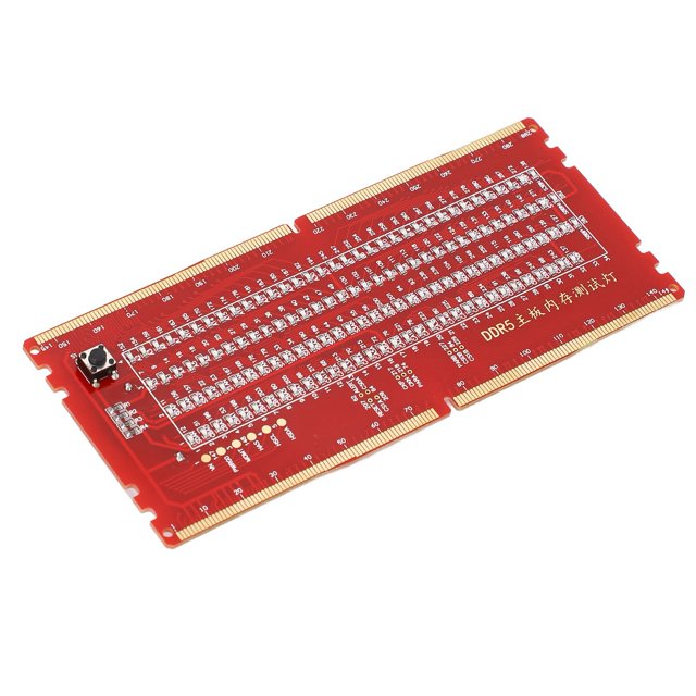 DDR5 Desktop Mainboard Test Card Memory Slot Tester Board with LED Light for Maintenance
