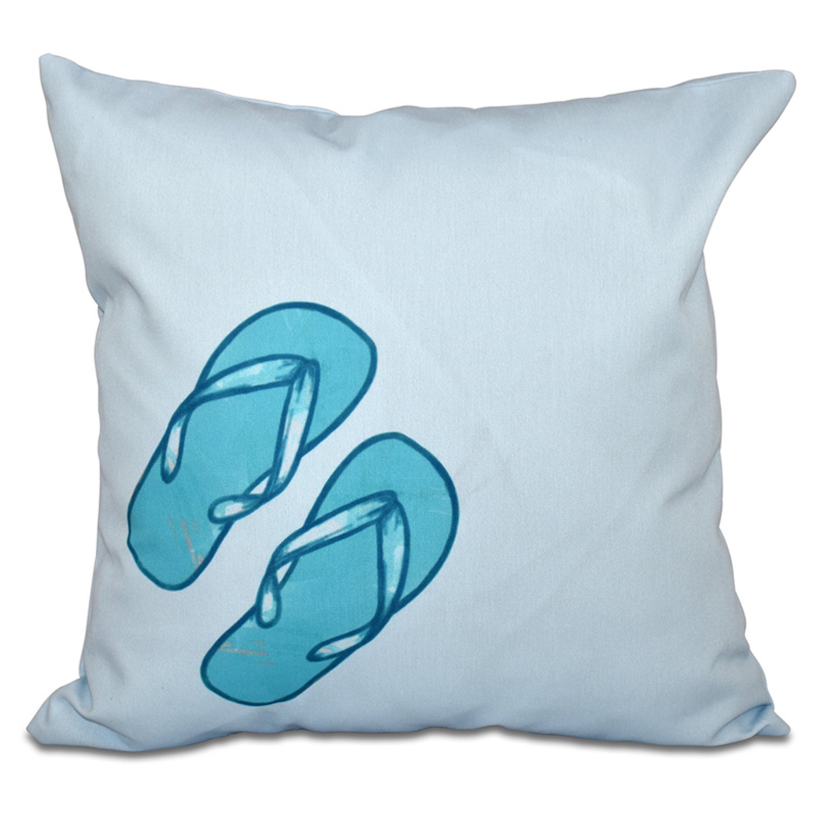 Simply Daisy 16" x 16" Flip Flops Geometric Print Pillow