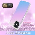 thumbnail image 4 of iPhone 13 Pro Max Case, Rosebono Bling Glitter Sparkle Laser White Ultra Transparent Fashion Cute Colorful Skin Cover Shockproof Case for iPhone 13 Pro Max, 4 of 4