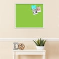 thumbnail image 3 of PinPix ArtToFrames 26x22 Custom Cork Bulletin Board Green Chevron   Poster Board Has a Fabric Style Canvas Finish, Framed in Satin White Frame (PinPix-518), 3 of 5
