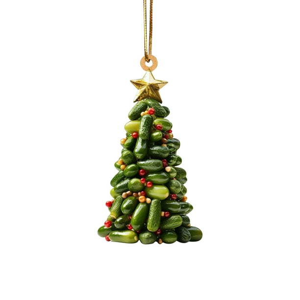 Colgante de Árbol de Navidad para Coche - Adorno Acrílico para El Hogar, Coronas, Chimeneas y Decoración Del Coche - Regalo Navideño para Hombres, Mujeres, Familiares y Amigos