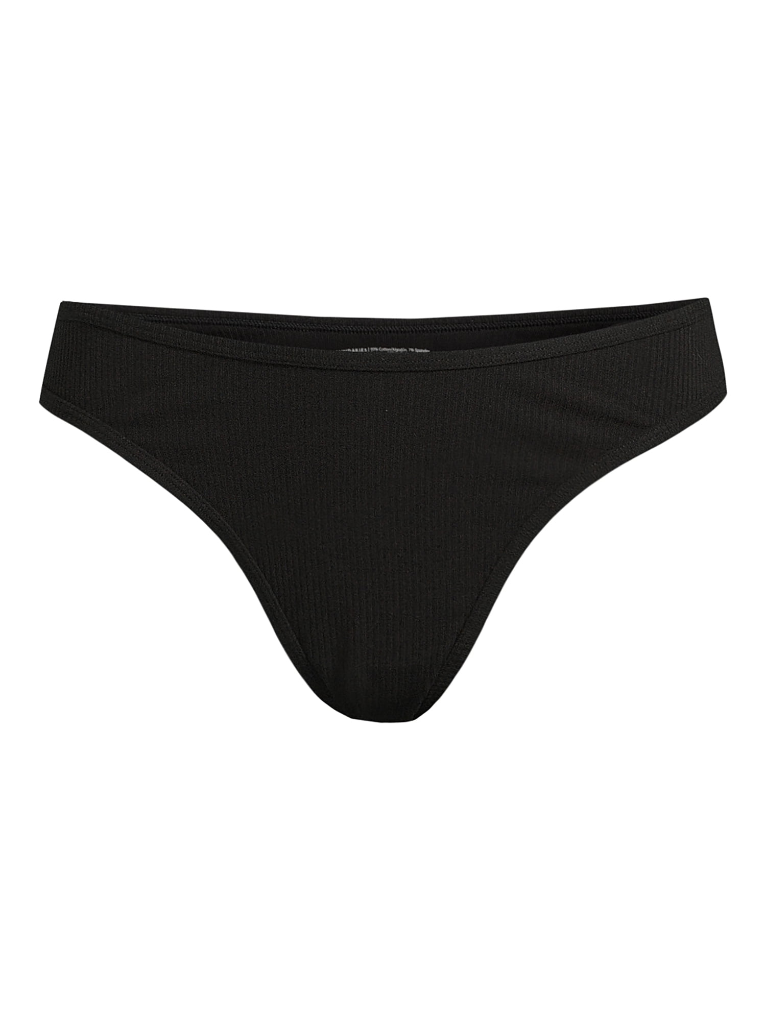 No Boundaries Cotton Thong Panty, Women’s and Women’s Plus, Sizes S-XXXL