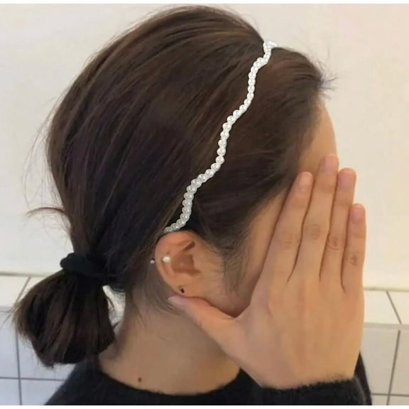 LinYooLi Metal Headbands for Women - Trendy & Cute Gold and Silver Designer Hair Accessories: Elastic Hair Bands for Teens & Women (2PCS)