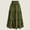 Army Green, variant on ZOELNIC Women's Plus Size Midi Skirt Elastic High Waisted Summer Pleated Beach Casual Skirts, 0XL-5XL