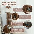 thumbnail image 4 of PawHut 63 Inch Cat Tree with Sisal Scratching Posts, Condos, Leopard Print, 4 of 10