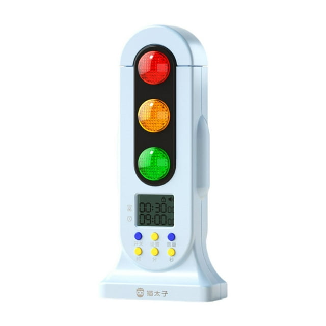 Siruishop Traffic Light Timer Double Modes Count Down Timer for Classroom Testing School blue