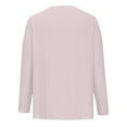 thumbnail image 6 of 2 Piece Outfits for Women V Neck Long Sleeve Knit Sweater Top and Wide Leg Pants Ribbed Lounge Matching Set Fall Winter Light pink M, 6 of 7