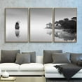 thumbnail image 2 of wall26 Floating Framed Canvas Wall Art for Living Room, Bedroom Black and White Landscape Canvas Prints for Home Decoration Ready to Hang - 16"x24"x3 Panels, 2 of 4