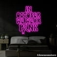thumbnail image 3 of Glowneon in October We Wear Pink Neon Sign, Motivation Quotes Sign, Breast Cancer Awareness Sign, 3 of 5