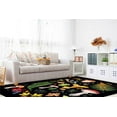 thumbnail image 4 of Modern Rug, Car Mat Rugs, Easy to Clean Rug, Bath Rug, Colorful Rugs, Black Rugs, Leaves Rug, Entry Rug, Mushroom Rugs, Outdoor Rug, 3.3'x9.2' - 100x280 cm, 4 of 8
