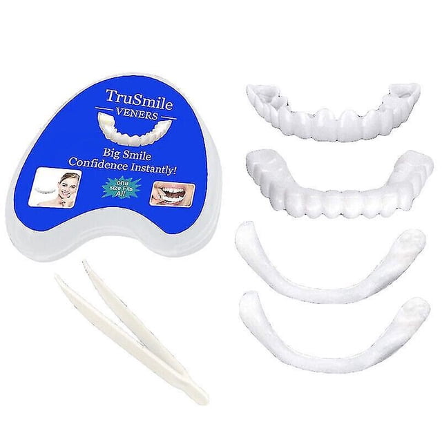 Sonrisa Snap On False Teeth Carillas dentales superiores e inferiores Dentaduras Juego de cubierta de dientes