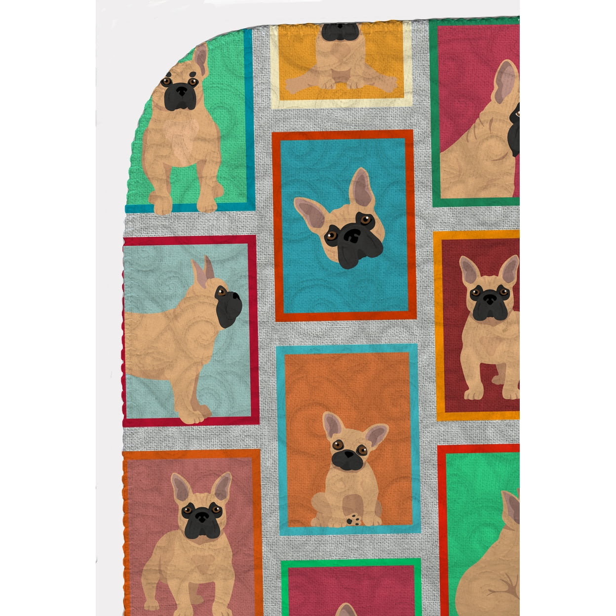 Lots of Fawn French Bulldog Quilted Blanket 50x60