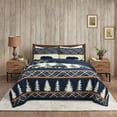 thumbnail image 1 of 3 Pcs Cabin Lodge Rustic Country Bear Quilt Bedspread Set Me504, 1 of 7