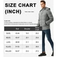 thumbnail image 2 of GGleaf Men's Winter Coat Hooded Puffer Jacket Quilted Thicken Down Alternative Coat Grey Heather, Large, 2 of 7