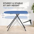 thumbnail image 6 of LEDREM Foldable Ironing Board, 43" x 13", with Cover and Pad, Iron Rest, Hook, 7 Level Height Adjustable, Blue, 6 of 13