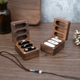 thumbnail image 4 of Earring Storage Holder Durable Easy to Carry Portable Wooden Jewelry Storage Box for Home, 4 of 8
