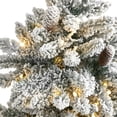 thumbnail image 6 of Nearly Natural 4ft. Flocked Livingston Fir Artificial Christmas Tree with Pine Cones and 150 Clear Warm LED Lights, 6 of 7