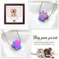 thumbnail image 3 of Paw Print Urn Necklace for Ashes Pet Cremation Jewelry Keepsake Memorial Jewelry Gifts for Dog Cat Men Women, 3 of 7