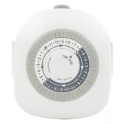 Hyper Tough Indoor Analog Timer, Double Grounded Outlet