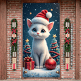 thumbnail image 3 of Festive Cat Holiday Banner for Christmas Decoration, Holiday Party, Kids Celebration, 3 of 9