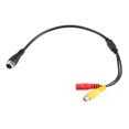 thumbnail image 1 of 1uds 33,5cm Coche Cámara Adaptador M12 4 Pasadores Macho a RCA AV DC Hembra, 1 of 1