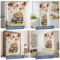 Bathroom Shower Curtain Orange Pumpkin Fall Thanksgiving Maple Leaf ...