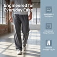 thumbnail image 6 of Homeyce Men's Baggy Joggers Sweatpants Open Bottom Drawstring Solid Sweatpants with Pockets Straight Leg Pants Wide Leg Big and Tall Casual Lightweight Joggers Trouser,Gray M, 6 of 7