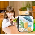 thumbnail image 6 of Square Lunch Bag 10.5*3.5*9.5 Inches Cooler Bag Lunch Bag Insulation Portable Durable Fashion Orange Juice Cartoon, 6 of 6