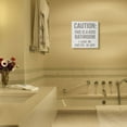 thumbnail image 2 of Caution Kid's Bathroom Phrase Family Home Sign Typography Gallery-Wrapped Canvas Print Wall Art, 17x17, 2 of 6