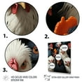 thumbnail image 3 of Designart "Red and White Farm Roosters II" Animals Framed Wall Art - Traditional White Chicken Bedroom Framed Canvas Wall Art, 3 of 6