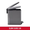thumbnail image 4 of Bidón de basura Rubbermaid Slim Step-On de acero inoxidable, 10 litros, 4 of 7