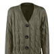 thumbnail image 4 of Chaquetas y abrigos casuales con capucha sin mangas para mujer, cárdigans de punto de color liso, suéteres holgados de manga larga con bolsillos y botones, abrigo, blusa de poliéster para mujer, 4 of 4