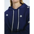 thumbnail image 5 of Free Assembly Women’s and Women’s Plus Cropped Embroidered Pullover Hoodie Sweatshirt, Sizes XS-4X, 5 of 6