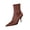 Coffee, variant on Women's Pointed Toe Stiletto Sock Boots, Stretch Knit Ankle Booties with Slim Fit, Slip On High Heel Fashion Boots