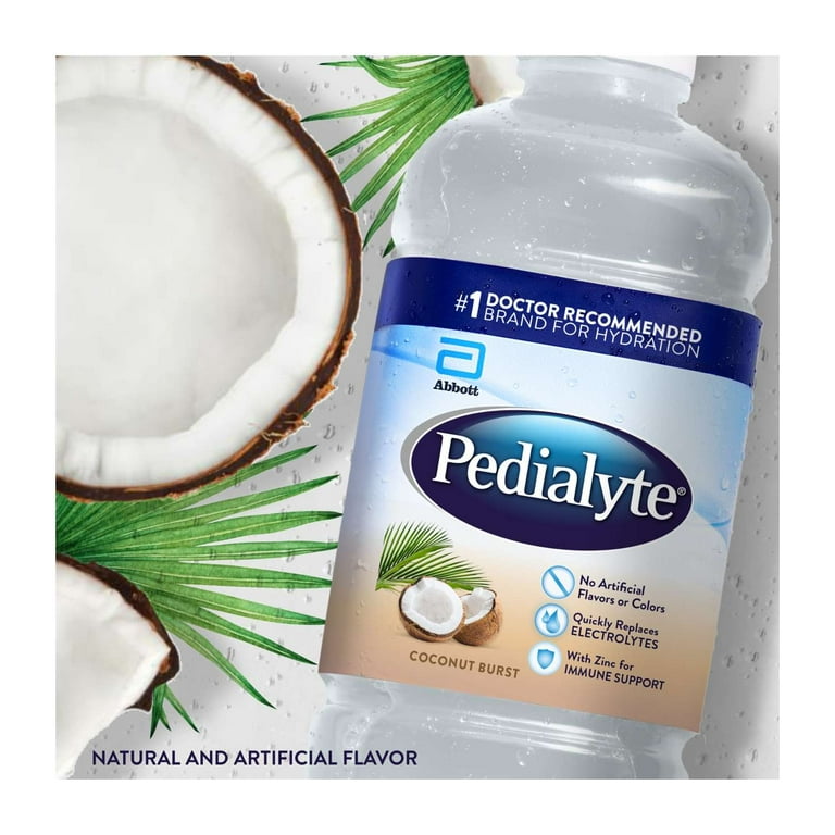 Pedialyte Electrolyte Drink Coconut Burst, 1 Liter, 4 Pack photo 2