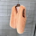 thumbnail image 6 of adviicd Fashion Women Faux Fur Vest Sleeveless Jacket Winter Warm Coats Outwear Comfy Soft Waistcoat (Orange, M), 6 of 9