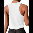 thumbnail image 2 of Camisetas Sin Mangas para Mujer, Informales, Lindas, de Verano, para Vacaciones en la Playa, Básicas, Blancas, Talla M, 2 of 6