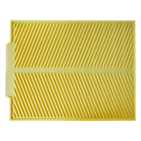 

Clearance! Nomeni Dish Drainers Dish Drying Mat Silicone Large 16 X 13 Inch for Kitchen Heat Resistant Counter Kitchen Gadgets Yellow