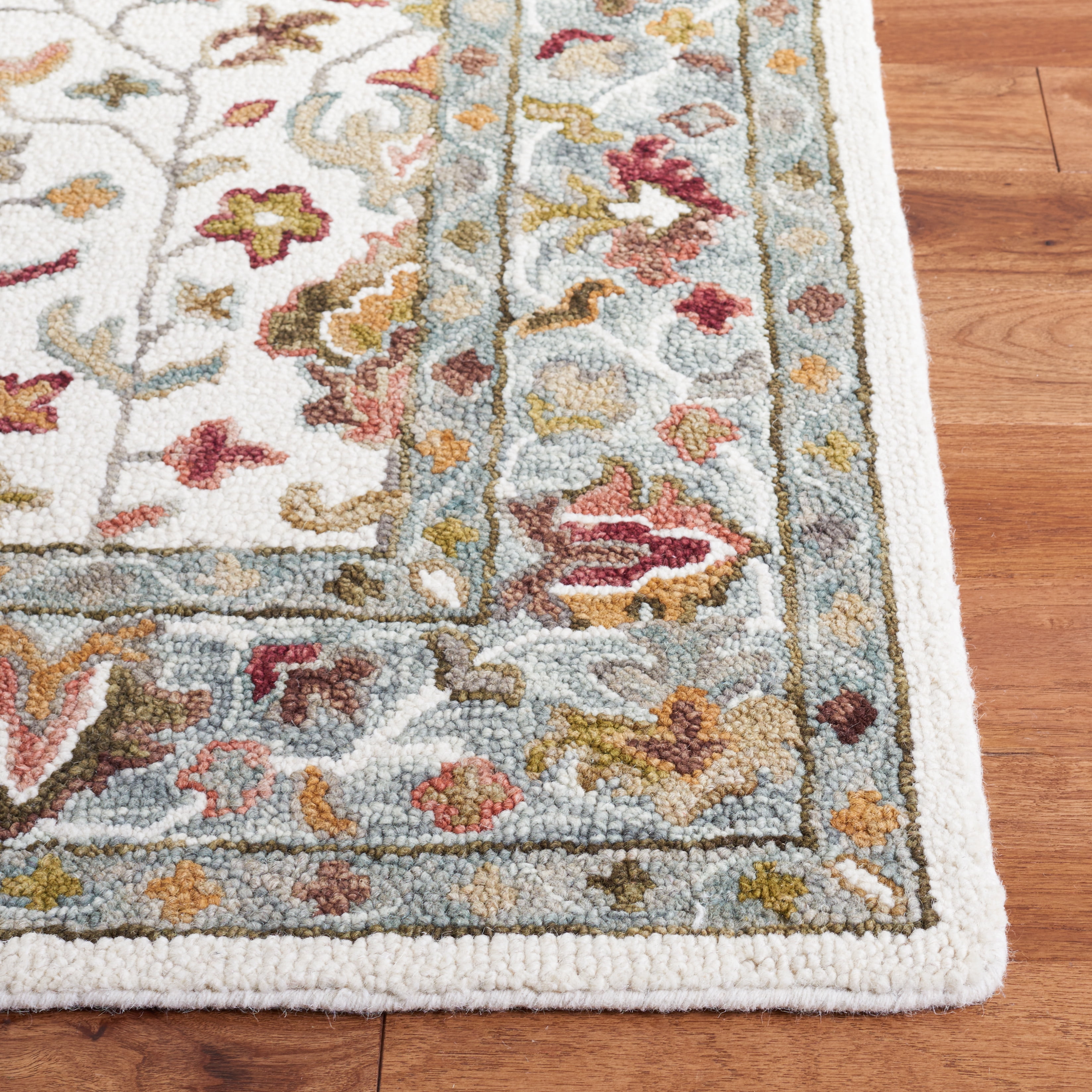 SAFAVIEH Aspen Korrine Tribal Area Rug, Ivory/Grey, 5' x 8'