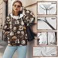 thumbnail image 4 of Yuyamidu Coffee Sweatshirts for Women Trendy Comfrt Hoodie Womens Zip Up Sweatshirt Plus Size Sweatshirts for Women Zip Up Hoodie Y2K 2XL, 4 of 8