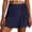 Navy, variant on Women's Wrap Front Skort Shorts Drawstring Knot Side Pockets Casual High Waisted Comfy Summer Skorts