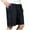 Black, variant on Ynynloco Men's Cotton Full Elastic Waist Cargo Shorts Loose Fit Drawstring Short