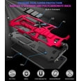 thumbnail image 5 of AT&T Samsung Galaxy A13 5G Case with Tempered Glass Screen Protector Ring Car Mount Kickstand Hybrid Hard PC Soft TPU Shockproof Protective Phone Case - Red, 5 of 8