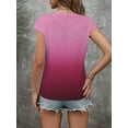 thumbnail image 4 of Weardear Women's V Neck T Shirts Eyelet Tank Top Cap Sleeve Summer Casual Blouses, S-XXL, 4 of 5