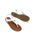 thumbnail image 4 of DREAM PAIRS Dressy T-Strap Flat Thong Sandals for Women Comfort Roman Gladiator Casual Summer Beach Flip Flop Shoes with Adjustable Back Ankle Strap, 4 of 8