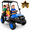Blue, variant on 24V 4-Seater Kids Electric Golf Cart, 4WD Ride-On Car with Remote Control,Bluetooth Music& Detachable Canopy, Pink