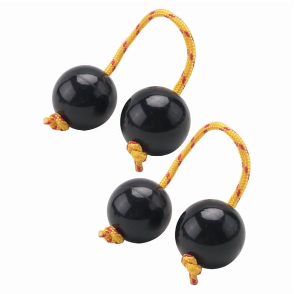 Aslatua 2-Pack Rhythmic Balls for Kashaka Shaker Percussion, Black Plastic, No Assembly Required
