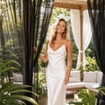 thumbnail image 6 of Extra Wide Outdoor Curtains, Waterproof Mesh Screen for Privacy, Bug Netting for Patio Porch Balcony Pergola Terrace, 78.74" x 95.28", Topliu, 6 of 6