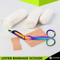thumbnail image 4 of Cynamed Set of 2 Lister Bandage Scissors - Perfect for EMT, Paramedics, First Aid, Responders, Doctors, Nurses, Students and More (3.5 in. + 5.5 in., Rainbow), 4 of 5