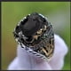 thumbnail image 4 of Anillos de sello turco hechos a mano Retro para hombres, anillo tallado de Color plateado antiguo, incrustaciones místicas de circón, nuevo anillo de motorista Punk, 4 of 4